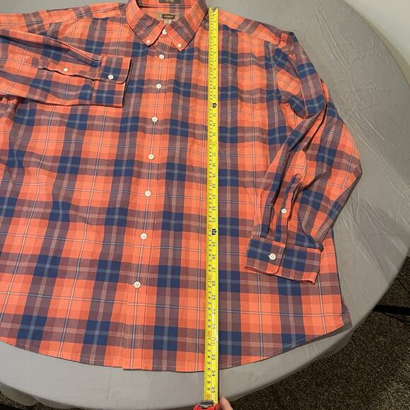 The Foundry Men’s Easy Care 3XL Plaid long sleeve Button down Shirt - Picture 5 of 8